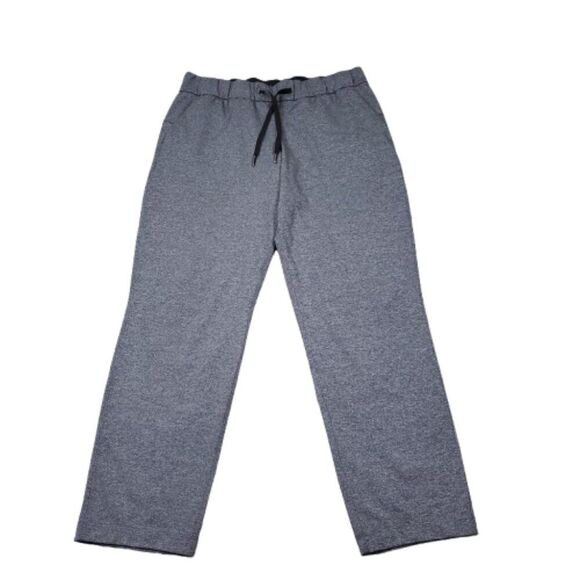 Lululemon On The Fly Pants 27" Gray Heathered Black Size 8 Stretch Ankle - Picture 1 of 8